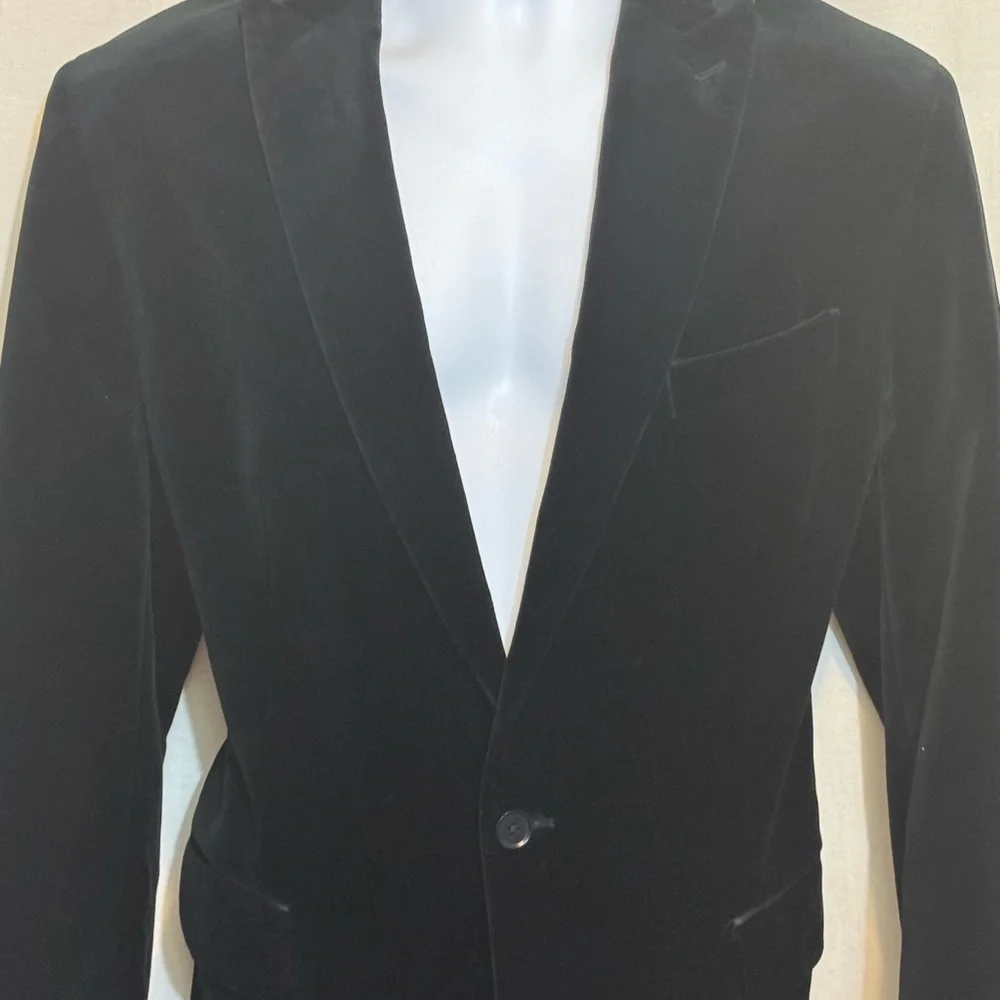 B-272 Men’s Banana Republic Black‎ Lined Blazer Suit Jacket Size 42R